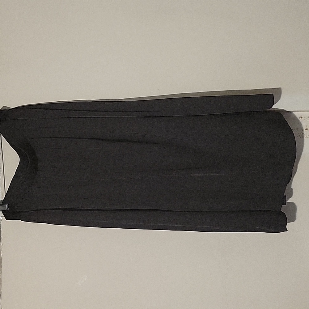Long Black Silk Skirt